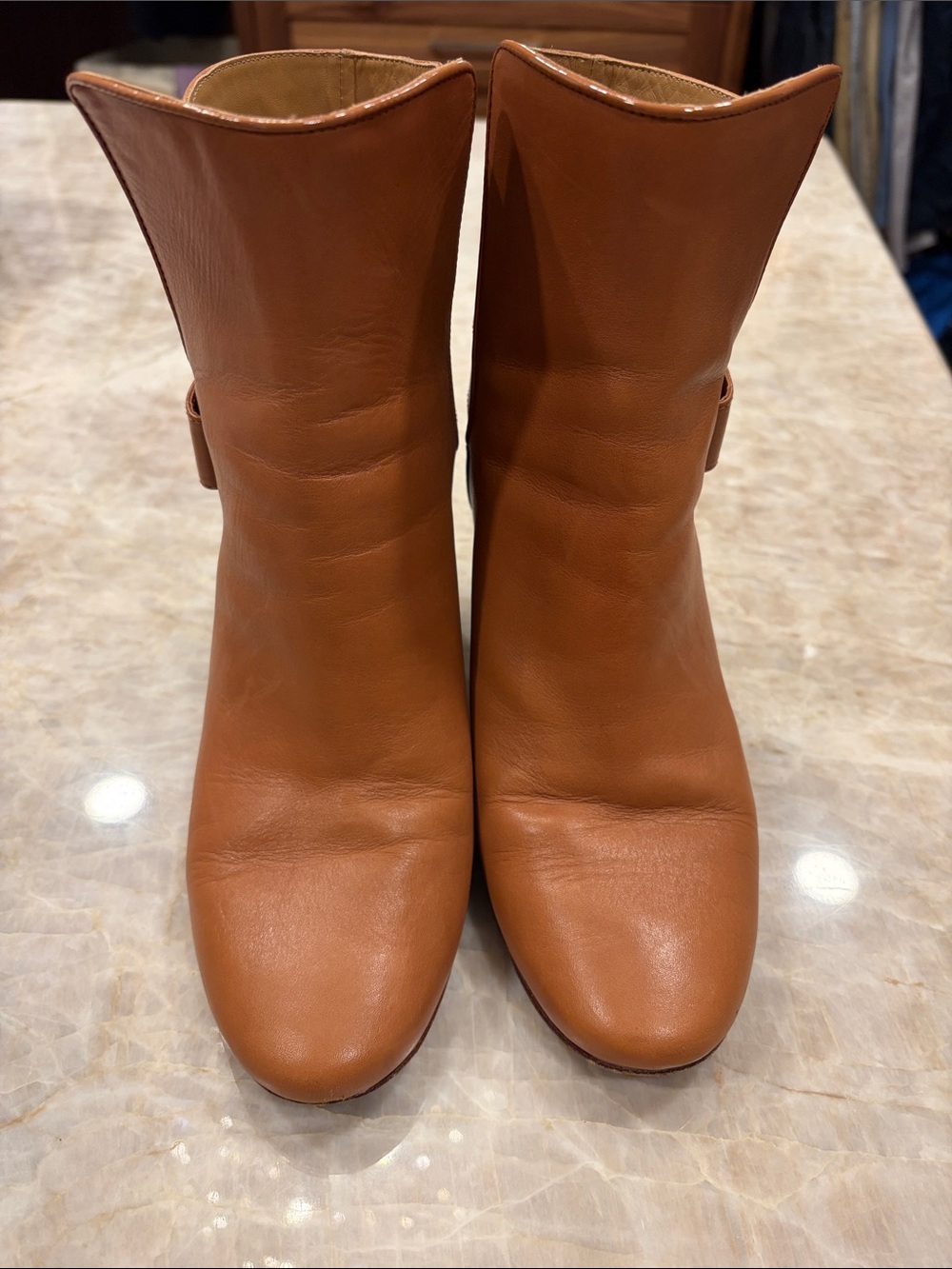 Tory Burch Women's Tan Leather ankle  Boots